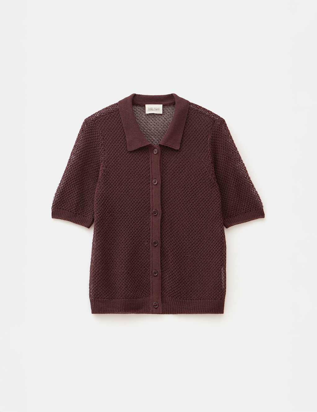 Cotton Rich Textured Collared Knitted Top 2 of 5