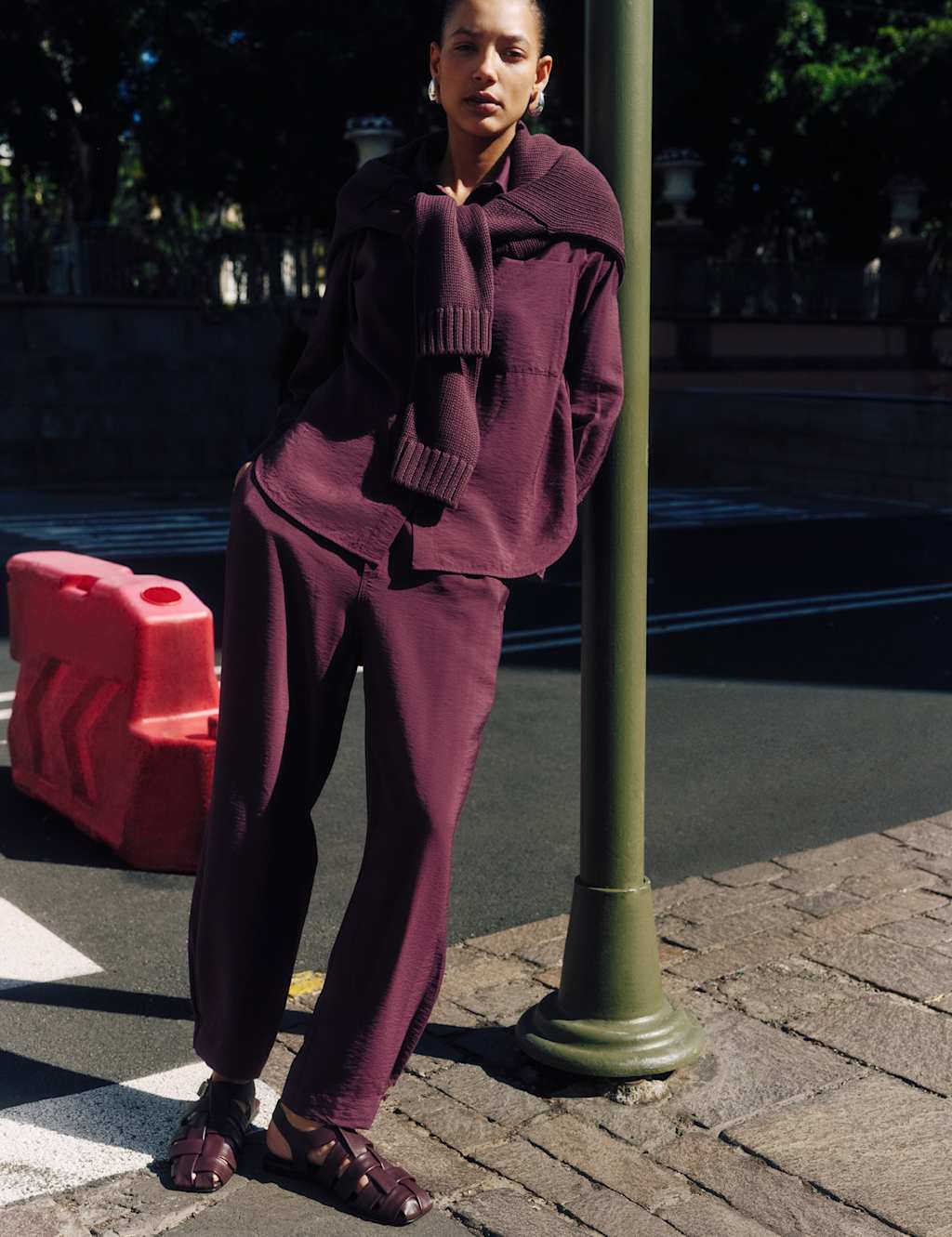 Elasticated Waist Tapered Trousers 1 of 5