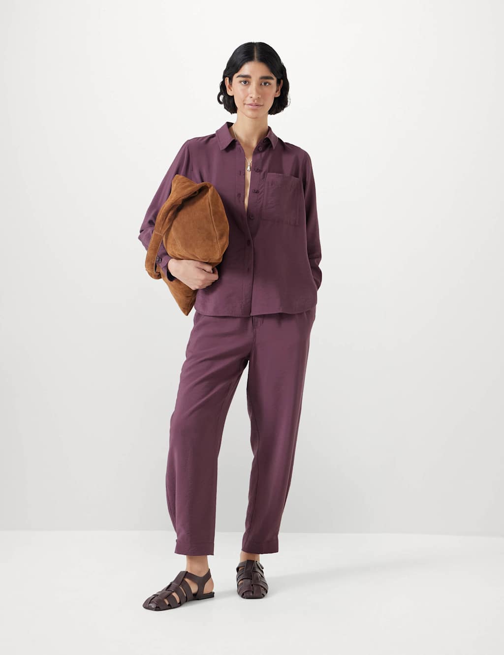 Elasticated Waist Tapered Trousers 5 of 5