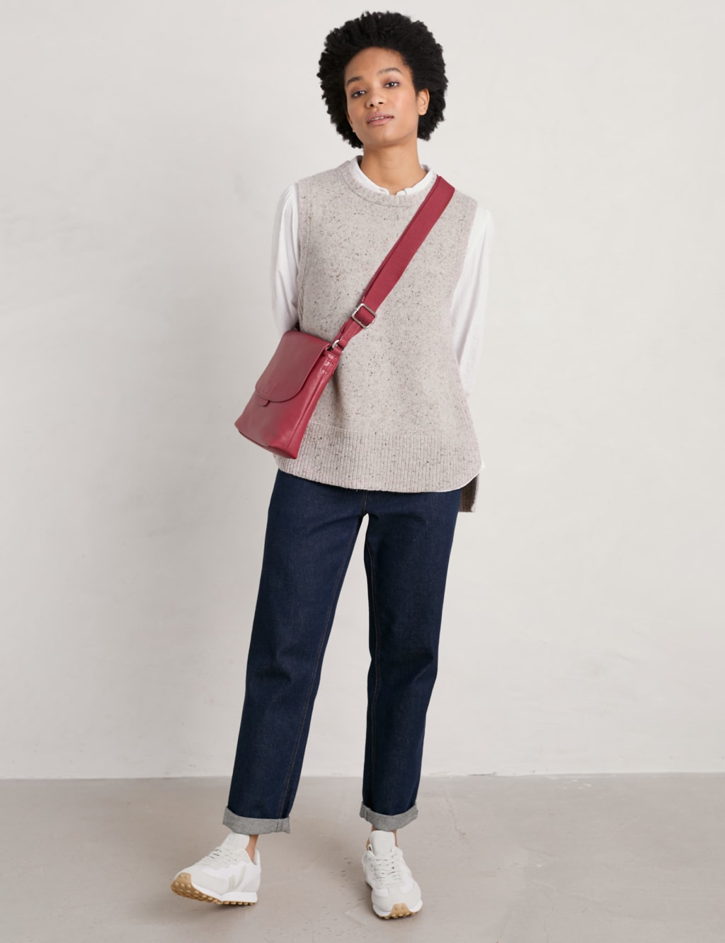 Wool Rich Crew Neck Knitted Vest 3 of 5