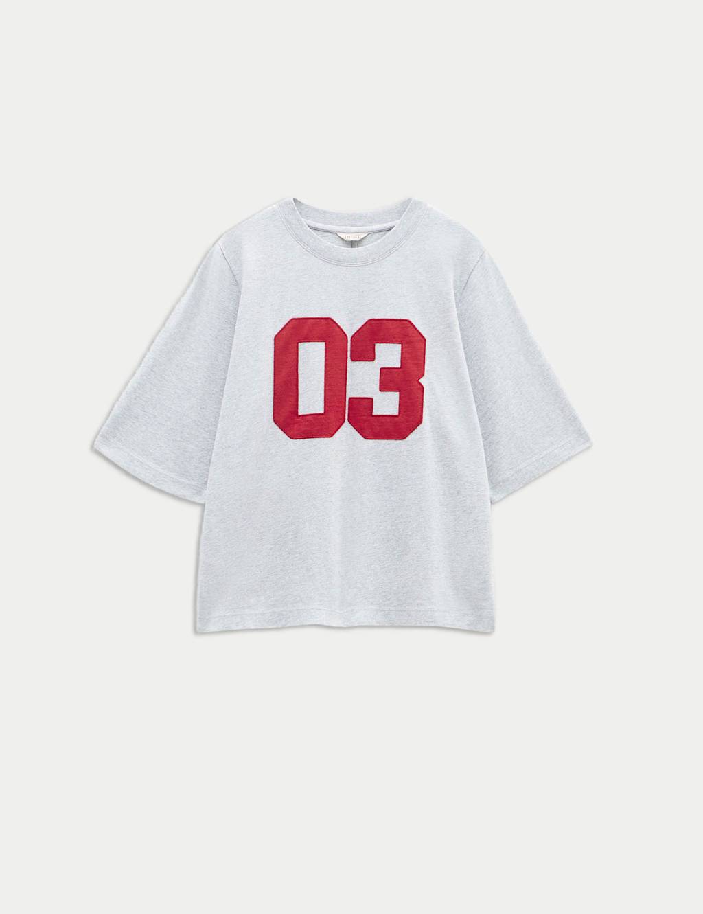 Pure Cotton Applique Slogan T-Shirt 2 of 4