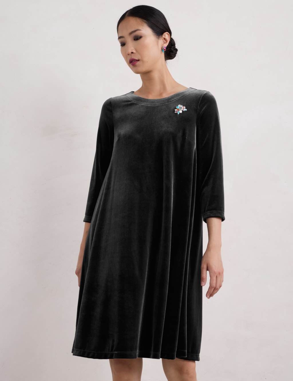 M&s black shift dress top