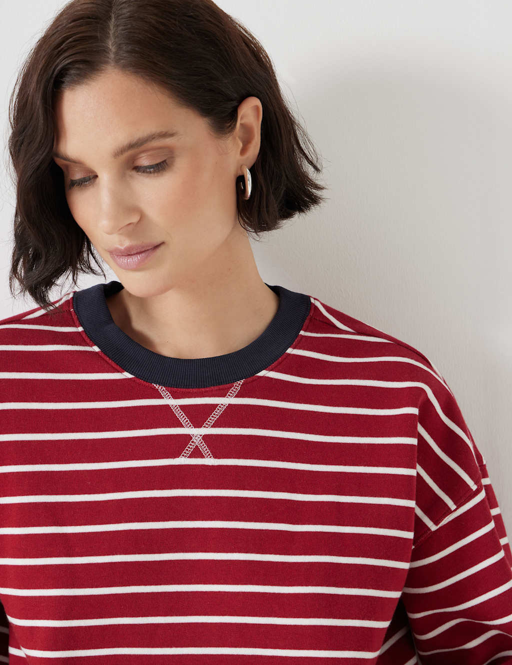 Pure Cotton Striped Sweatshirt 3 of 5