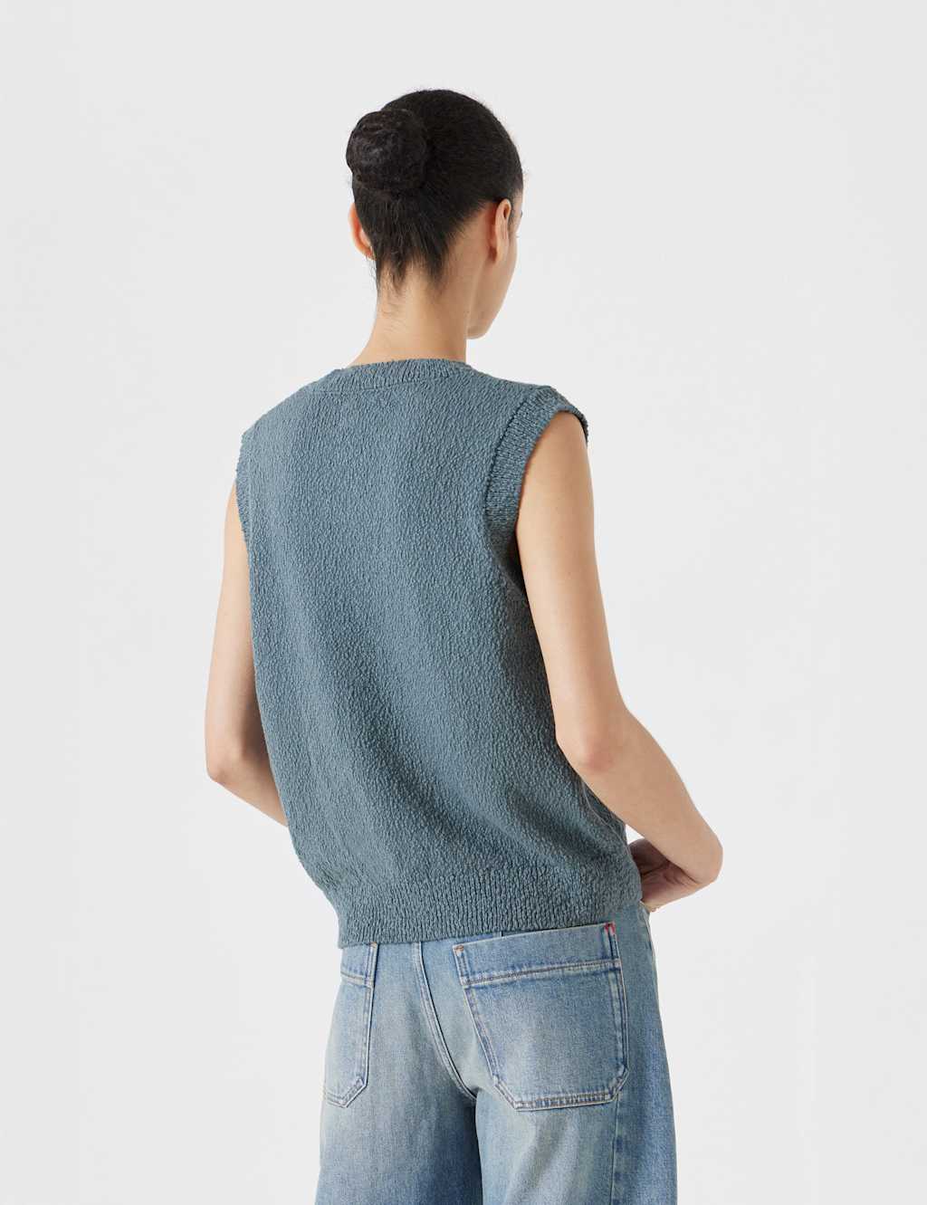 Pure Cotton Button Through Knitted Vest 5 of 5