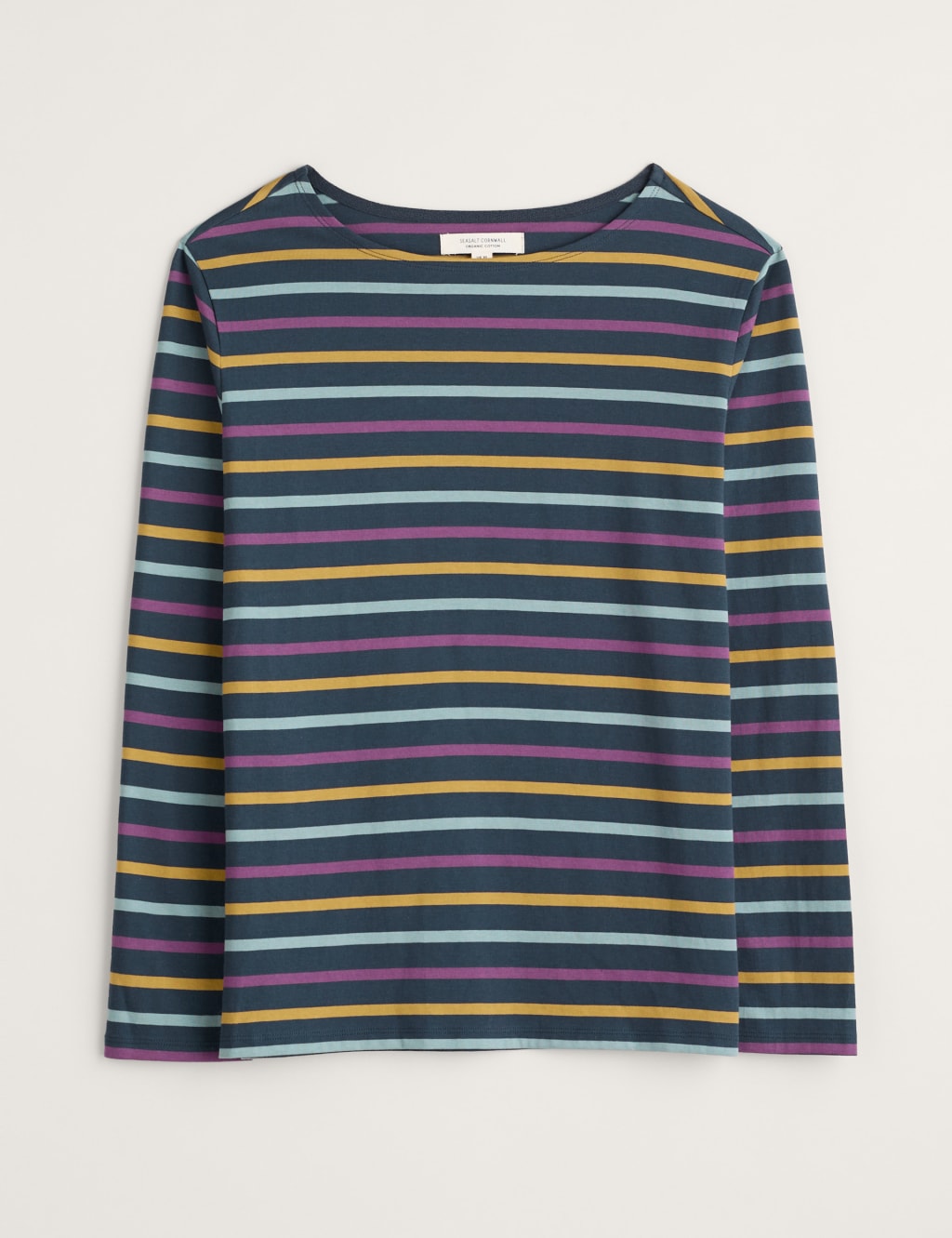 Pure Cotton Striped Slash Neck Top 2 of 4