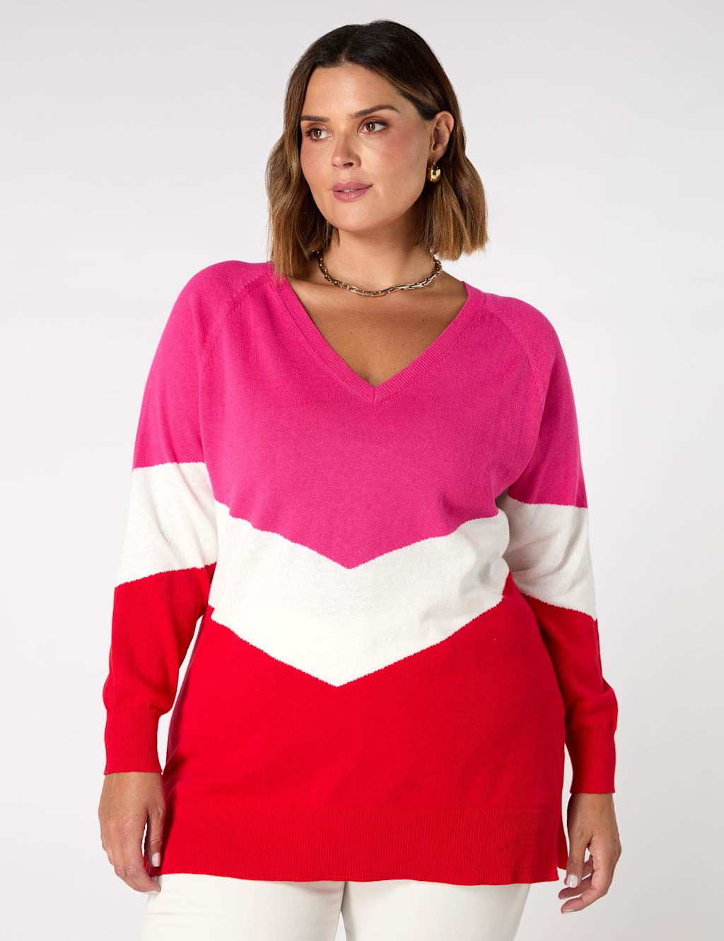 Linen Rich Colour Block Relaxed Jumper 3 of 5