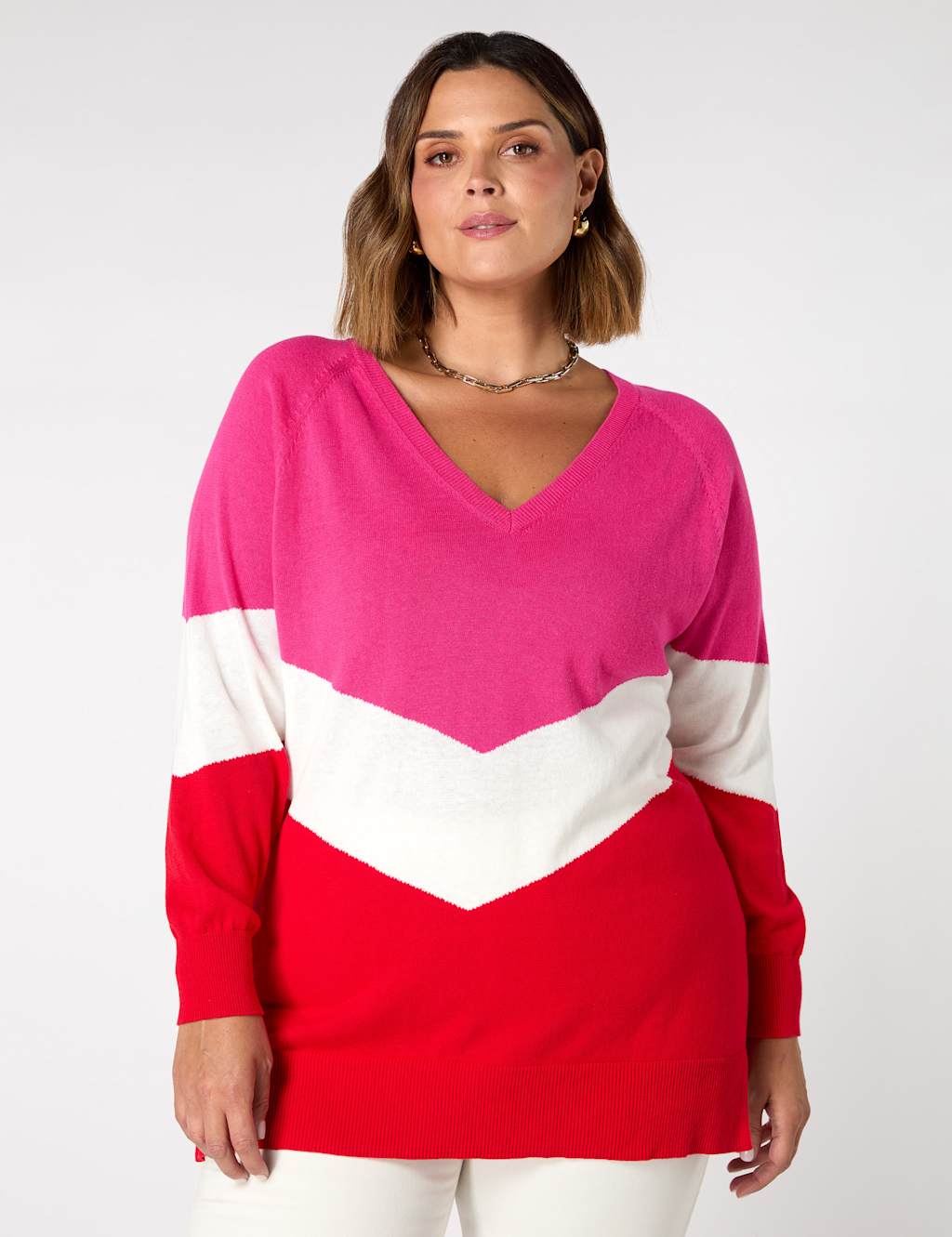 Linen Rich Colour Block Relaxed Jumper 4 of 5