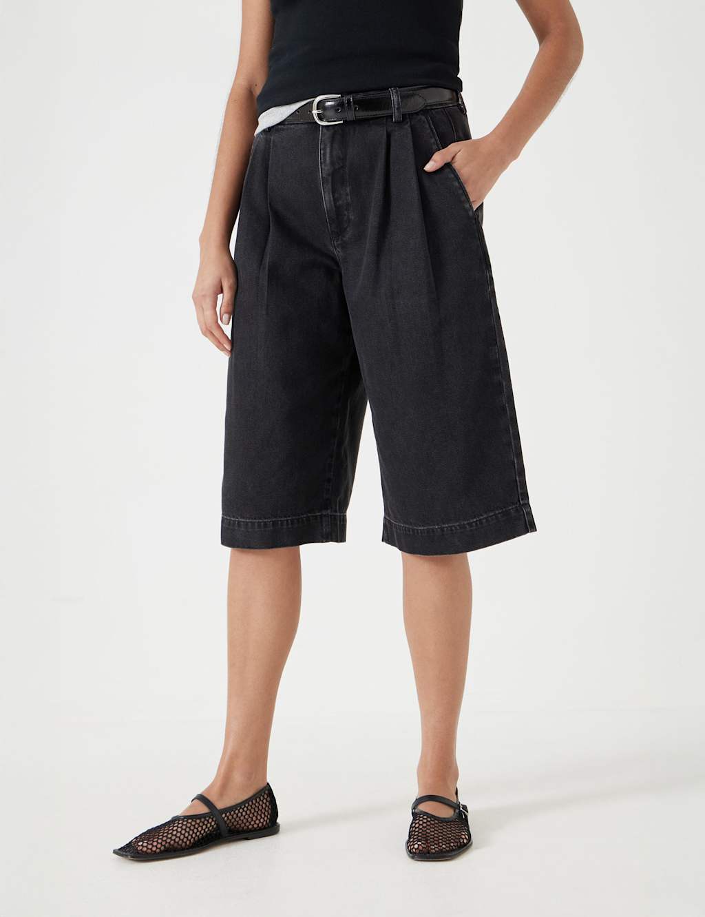Pure Cotton Denim Bermuda Shorts 3 of 5