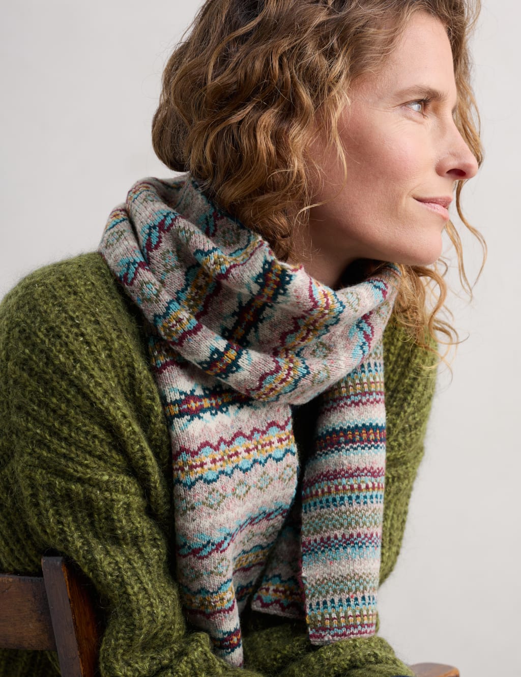 Wool Rich Knitted Scarf 3 of 4