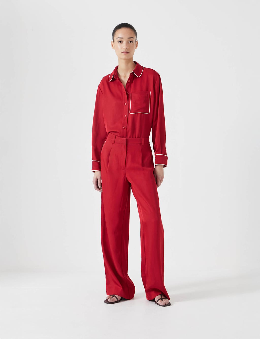Side Piping Wide Leg Trousers 3 of 4