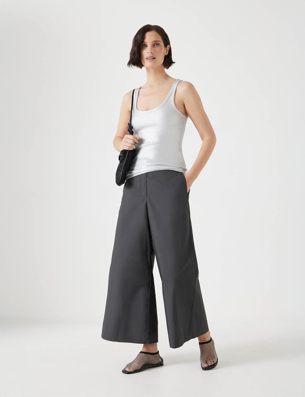 Pure Cotton Wide Leg Cropped Chinos 4 of 4