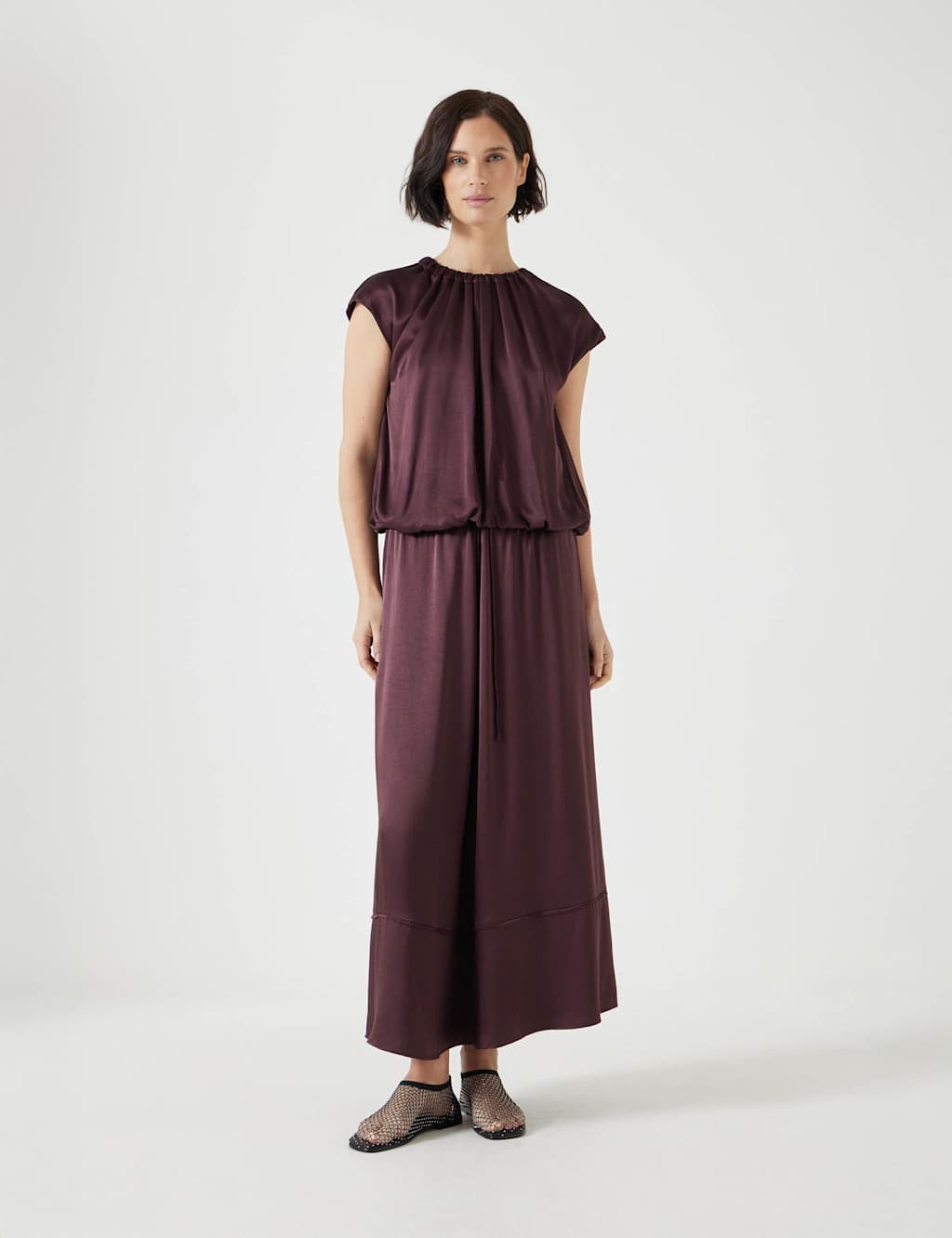 Satin Maxi A-Line Skirt 4 of 4