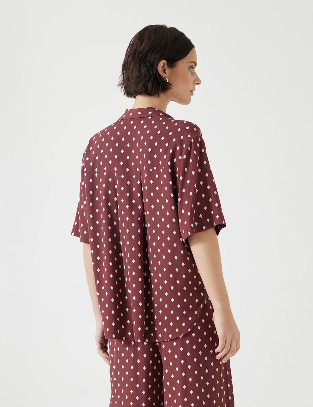 Geometric Revere Collar Relaxed Shirt 3 of 5