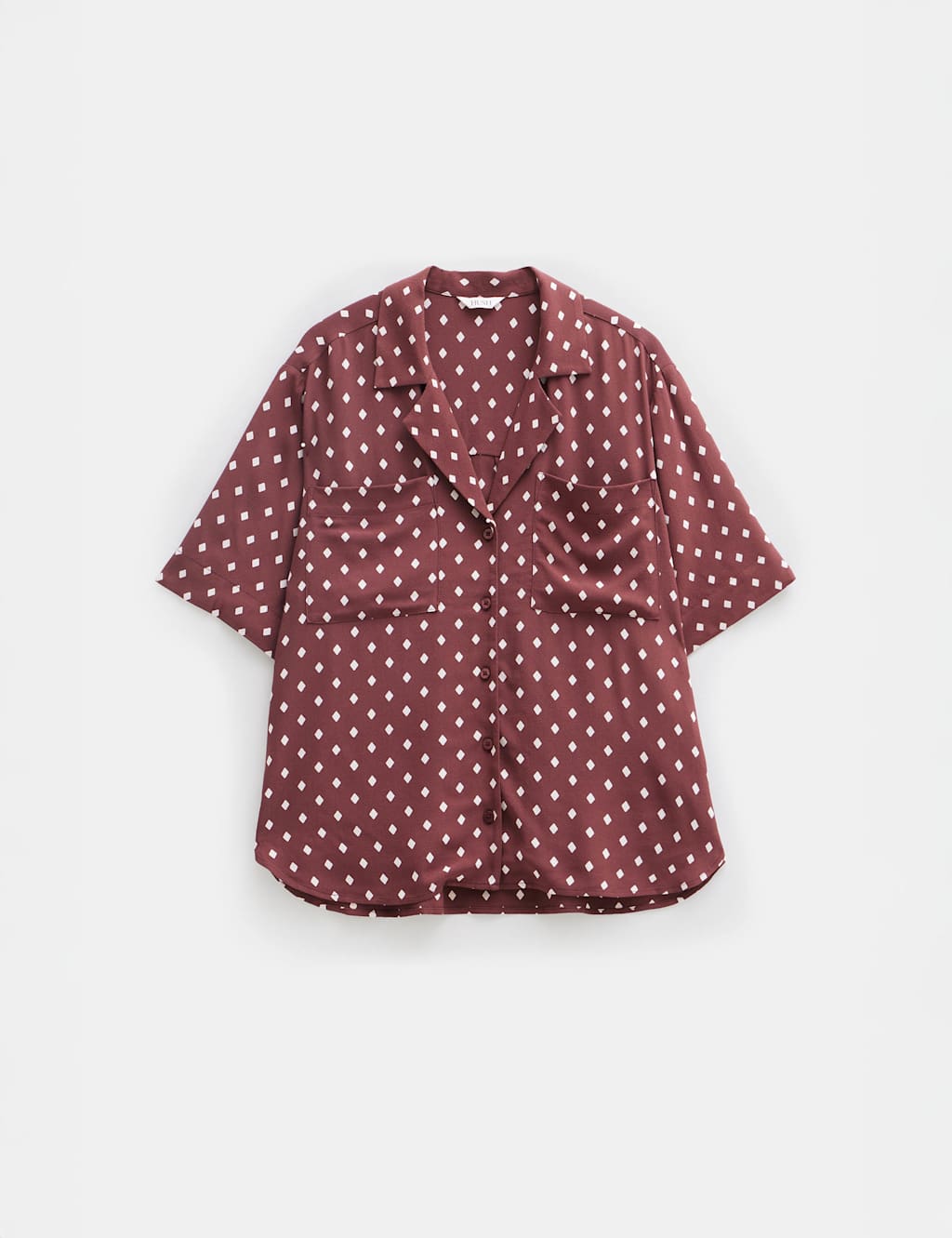 Geometric Revere Collar Relaxed Shirt 2 of 5