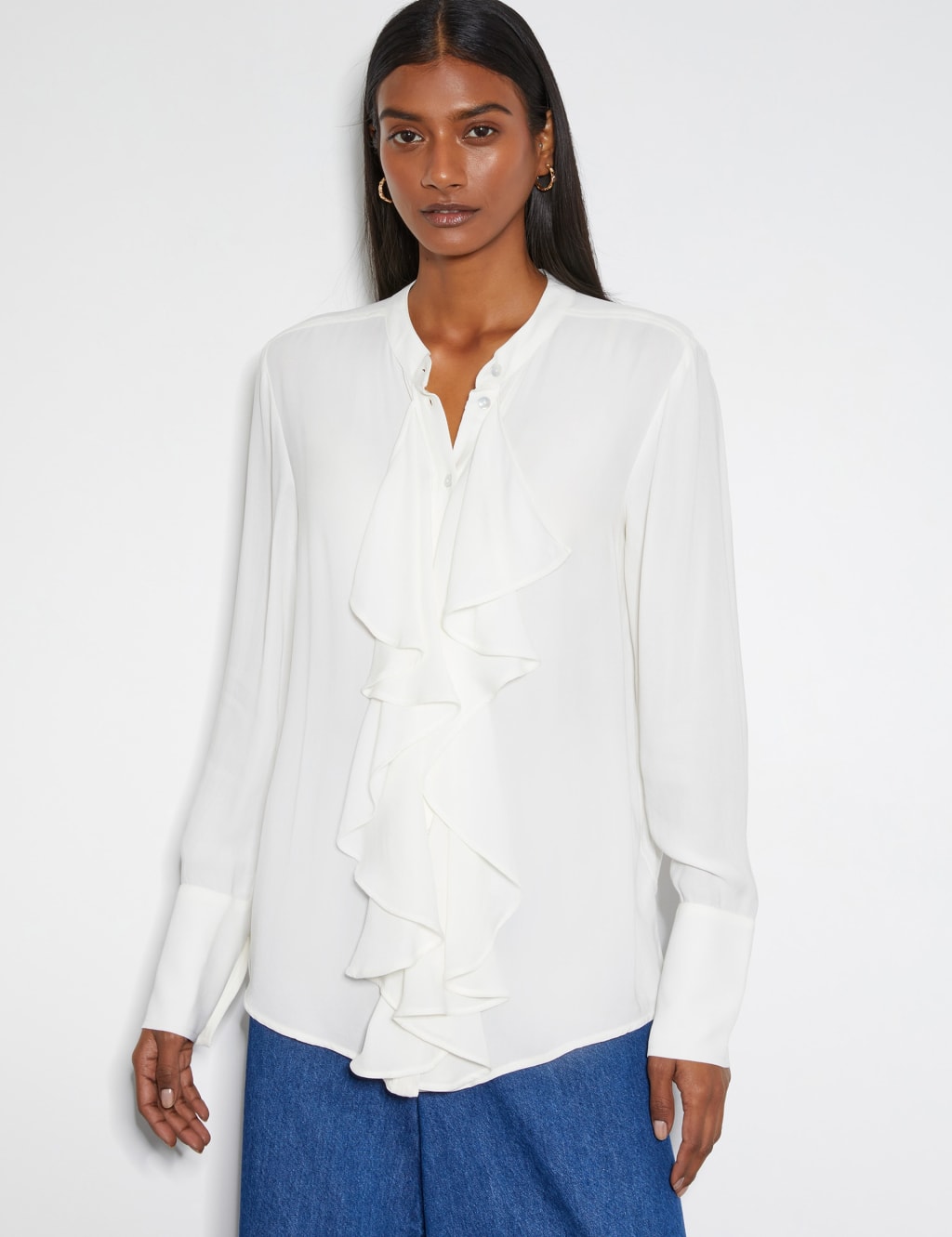 Frill Detail Button Through Blouse 2 of 4