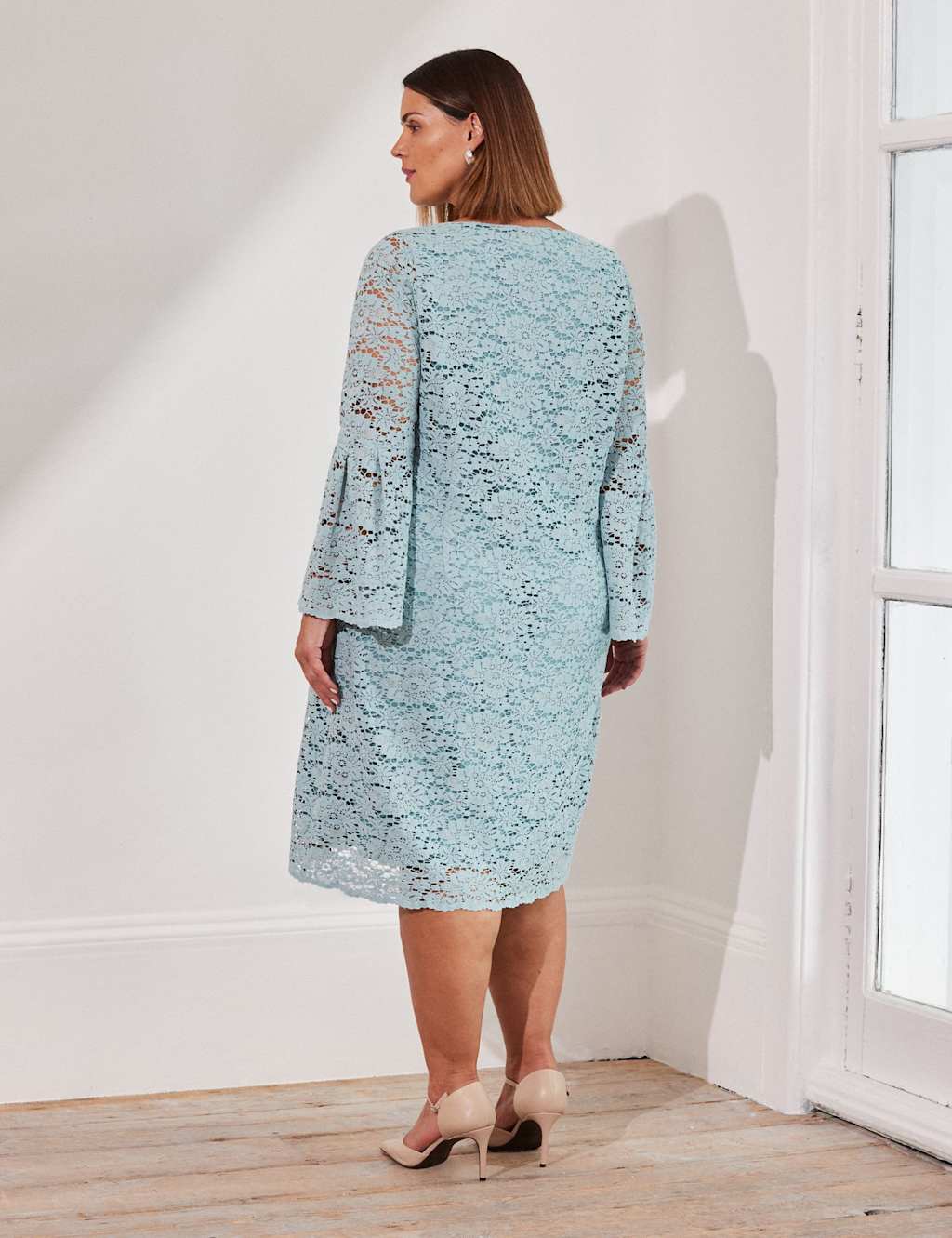 Cotton Rich Lace V-Neck Tea Dress 5 of 5