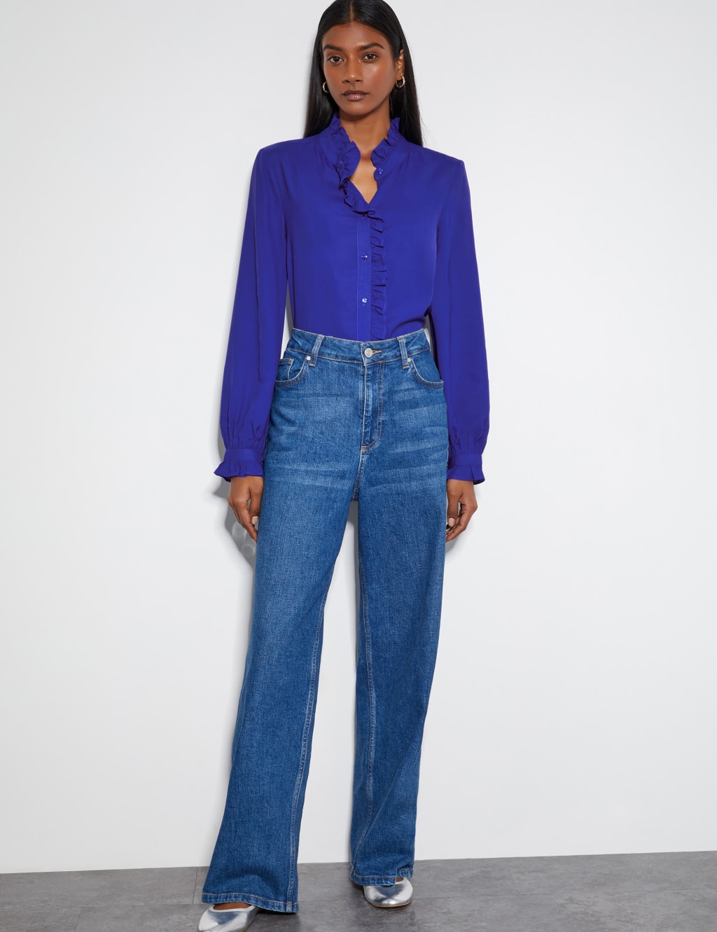 Collared Ruffle Blouse 2 of 4