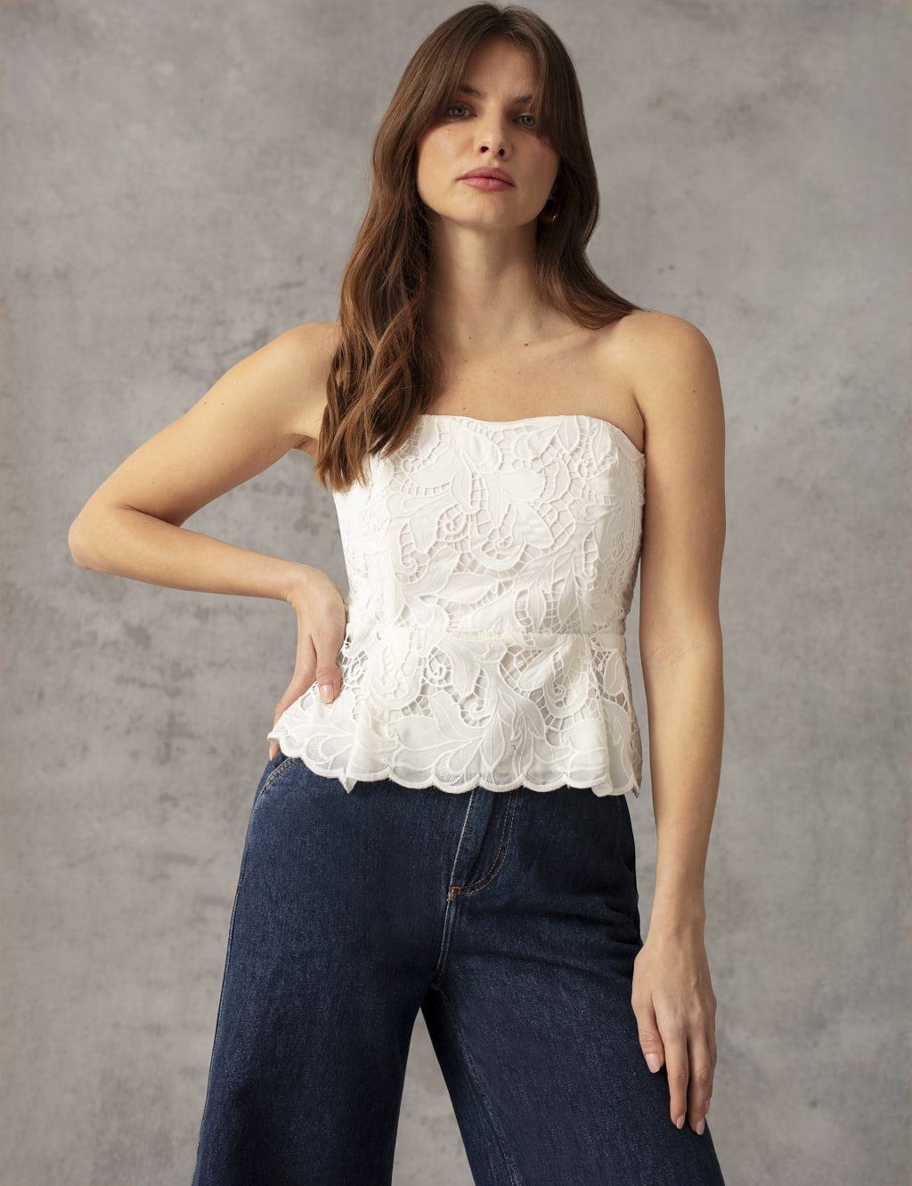 Bandeau peplum top clearance