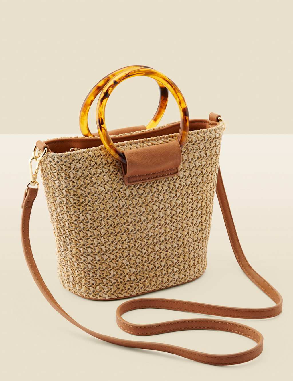 Raffia Cross Body Grab Bag 3 of 4