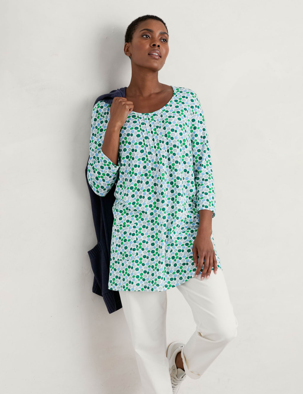 Cotton Printed Scoop Neck Tunic 3 of 5