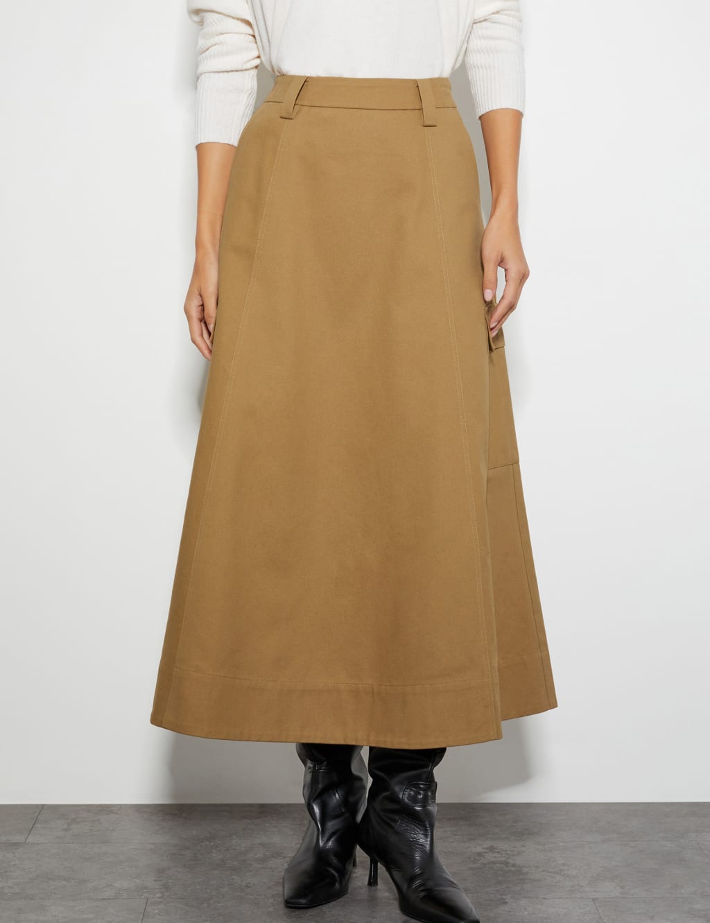 Pure Cotton Midi Utility Skirt 6 of 6