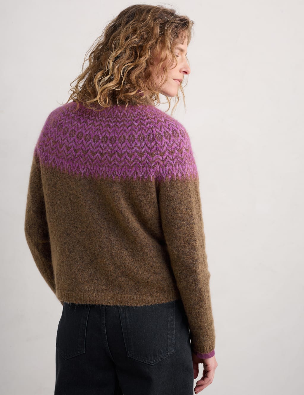 Mohair Blend Fair Isle Yoke Relaxed Jumper | Seasalt Mohair Blend Fair Isle Yoke Relaxed Jumper | Seasalt