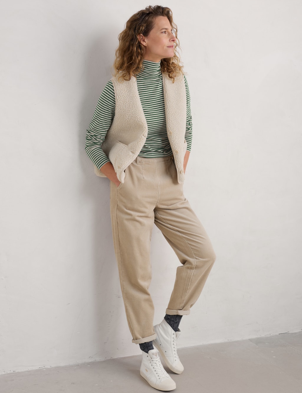 Cotton Rich Striped Roll Neck Top 3 of 4