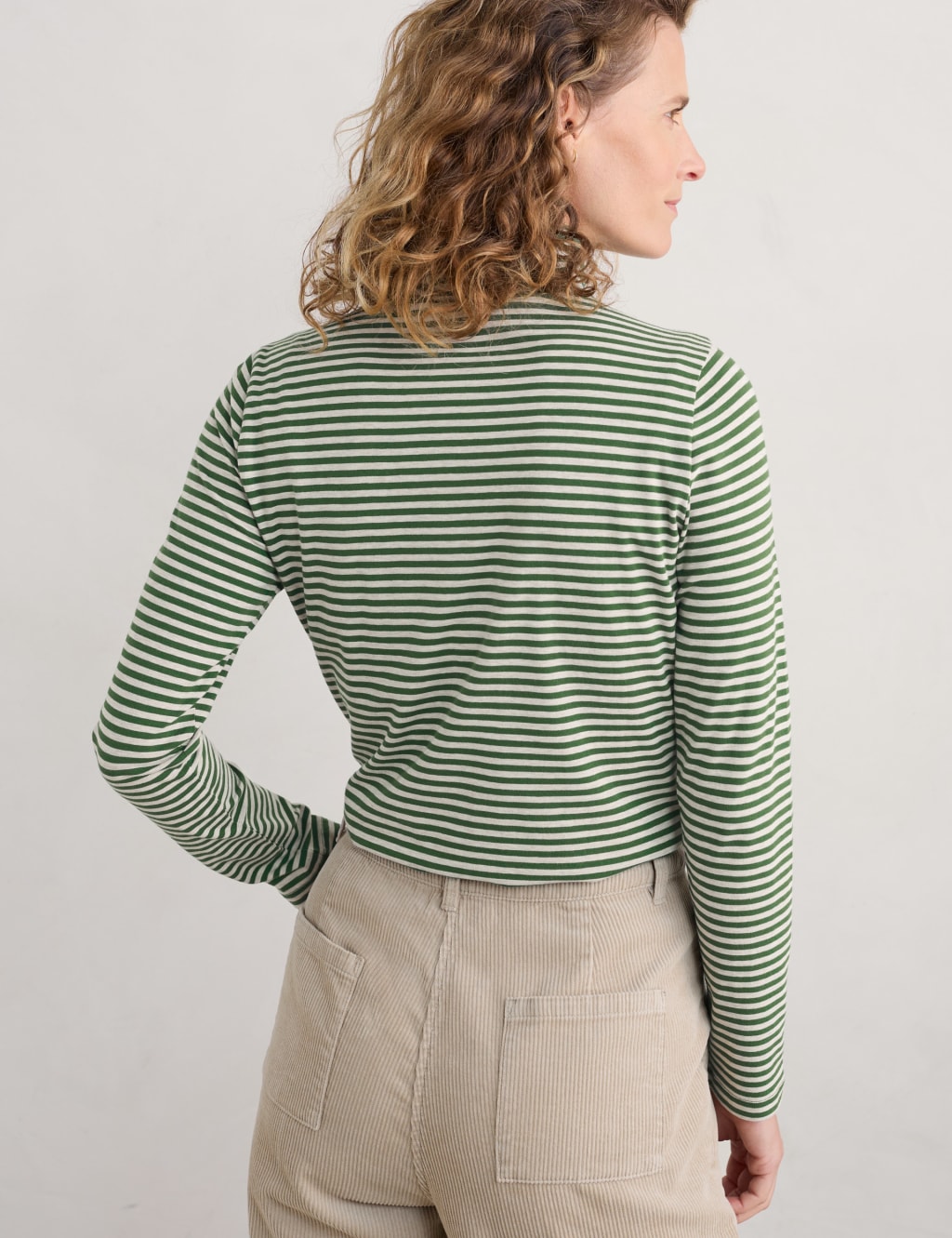 Cotton Rich Striped Roll Neck Top 4 of 4
