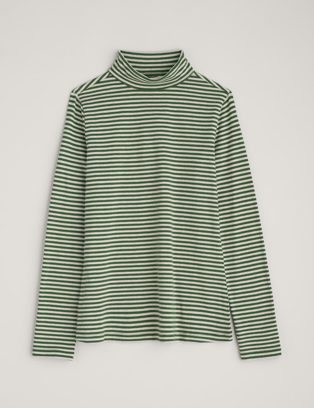 Cotton Rich Striped Roll Neck Top 2 of 4