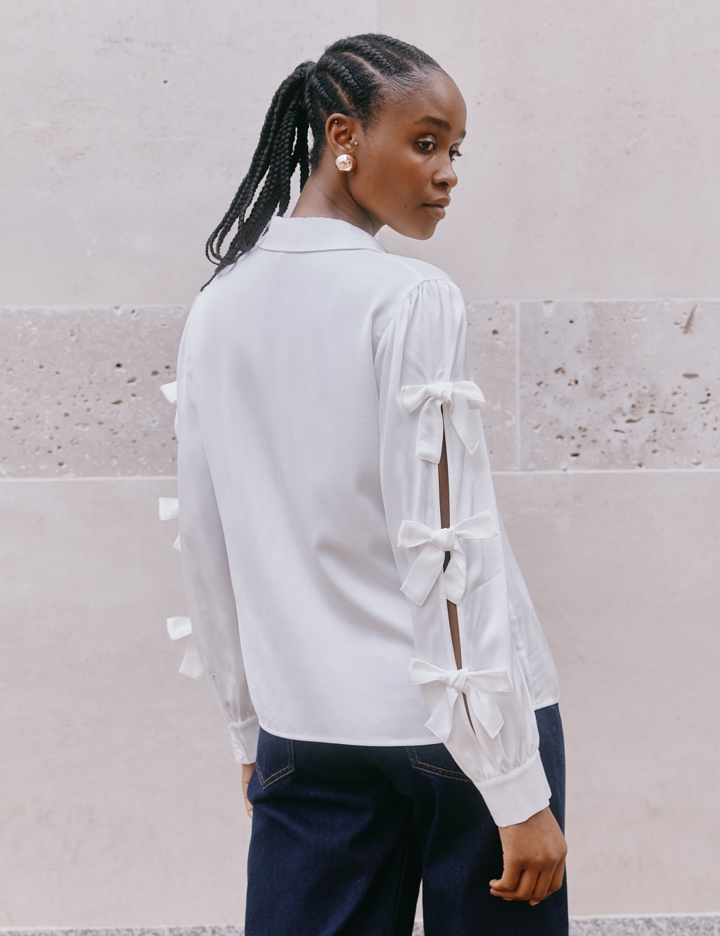 Collared Bow Detail Blouse 3 of 4