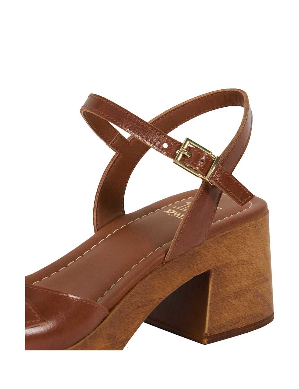 Leather Ankle Strap Block Heel Platform Sandals 5 of 5