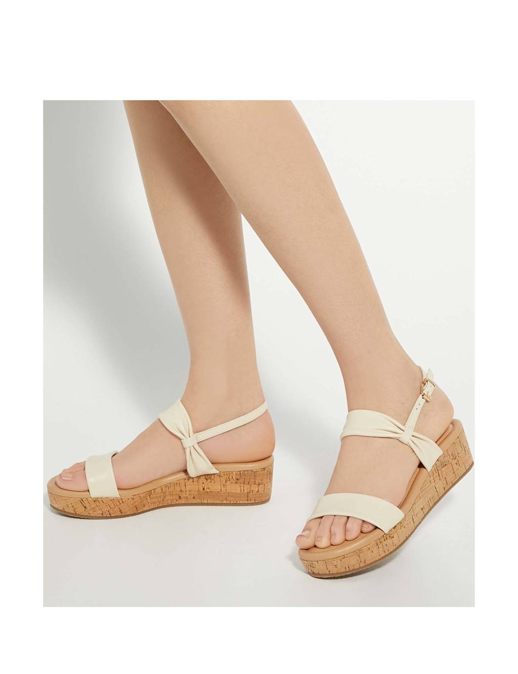 Leather Cork Flatform Sandals 2 of 6