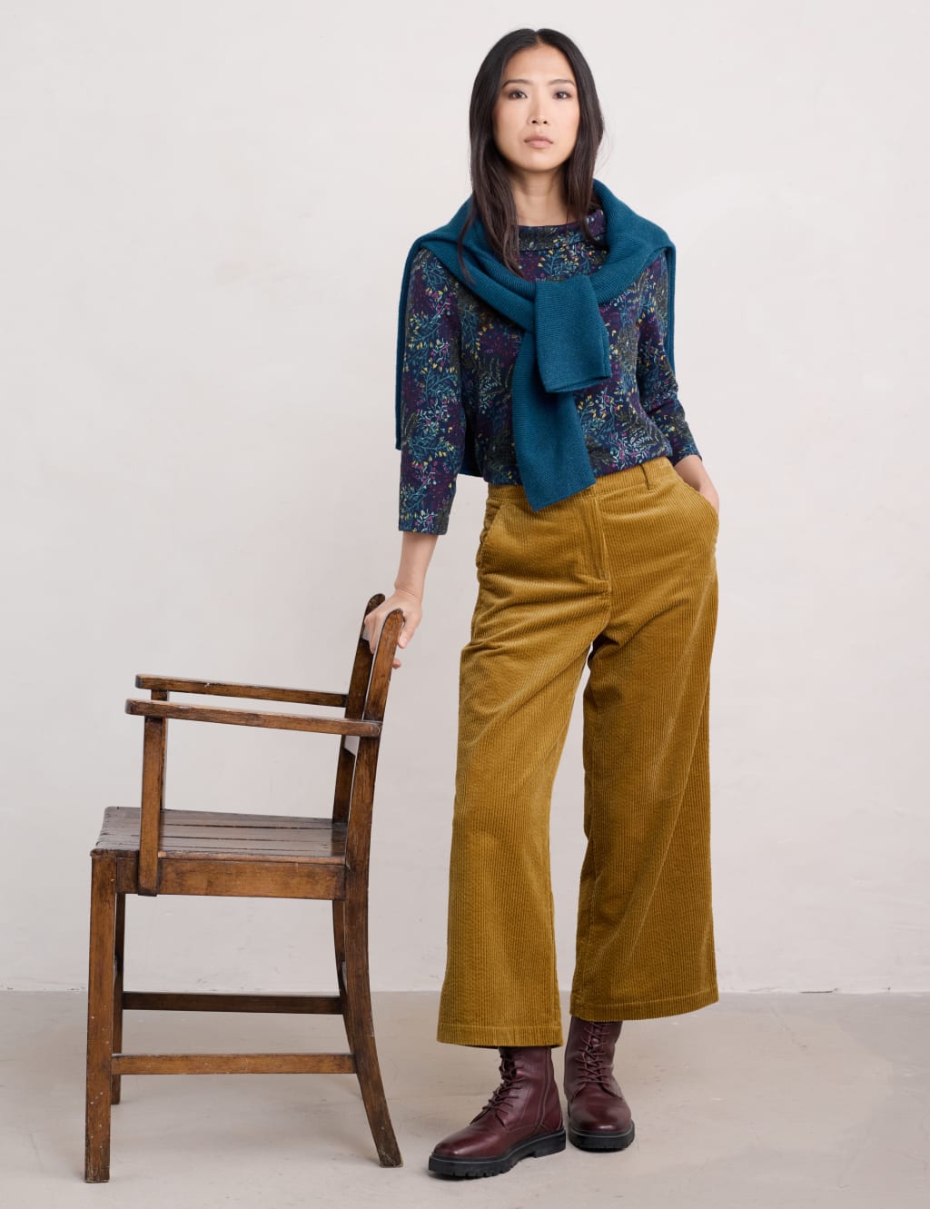 Cotton Rich Printed Collared Fitted Top 3 of 4