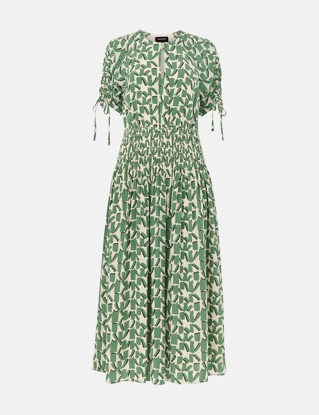 Printed Midi Waisted Dress 2 of 4