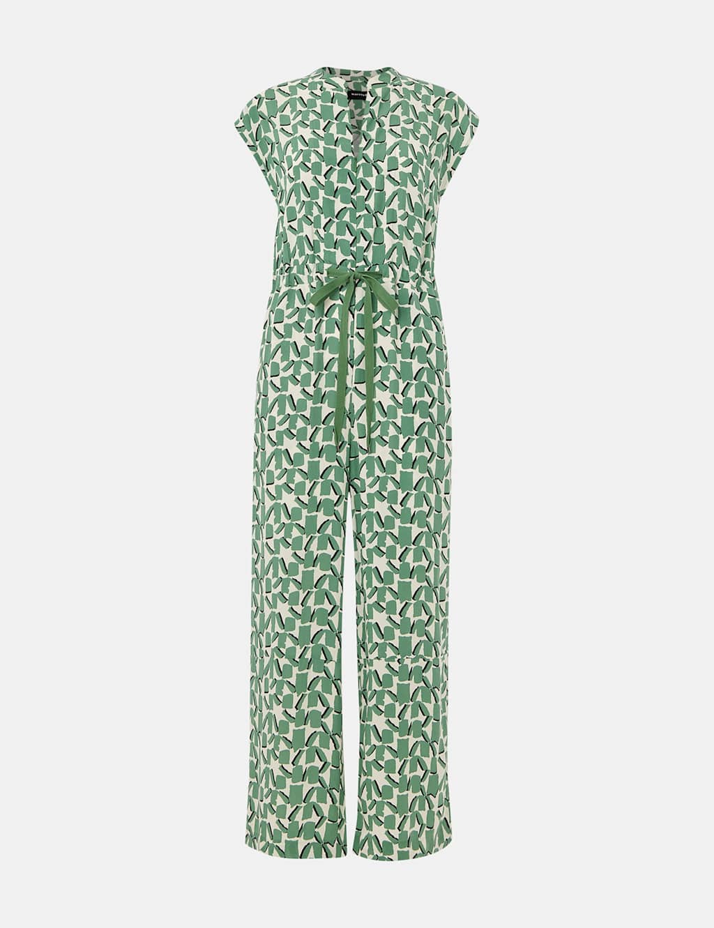 Printed Drawstring Sleeveless Jumpsuit 2 of 4