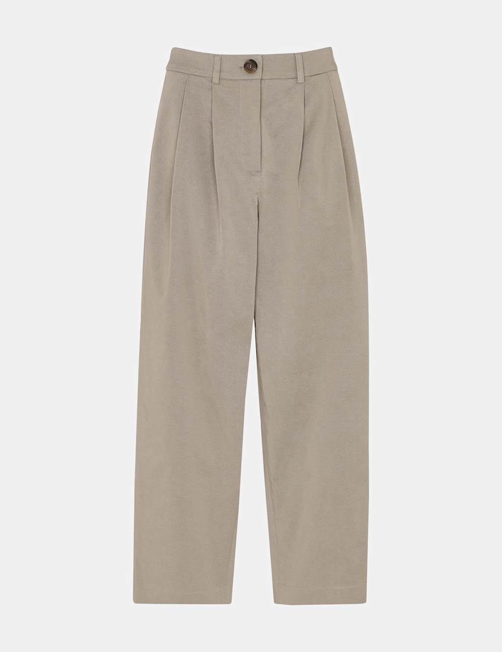 Lyocell Rich Barrel Leg Ankle Grazer Trousers 2 of 4