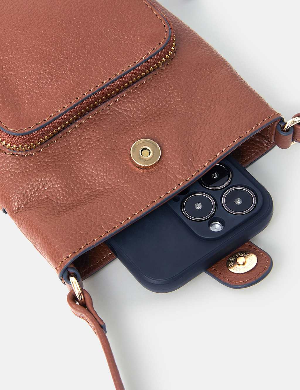 Leather Cross Body Phone Bag 3 of 4