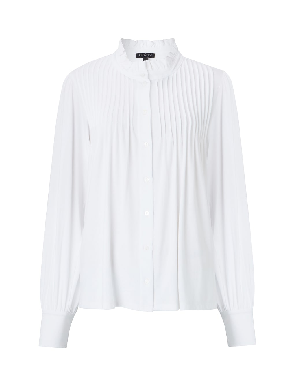 High Neck Relaxed Pintuck Blouse | BAUKJEN | M&S