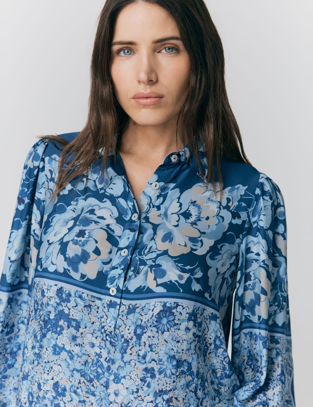 Collared Floral Button Detail Blouse 4 of 5