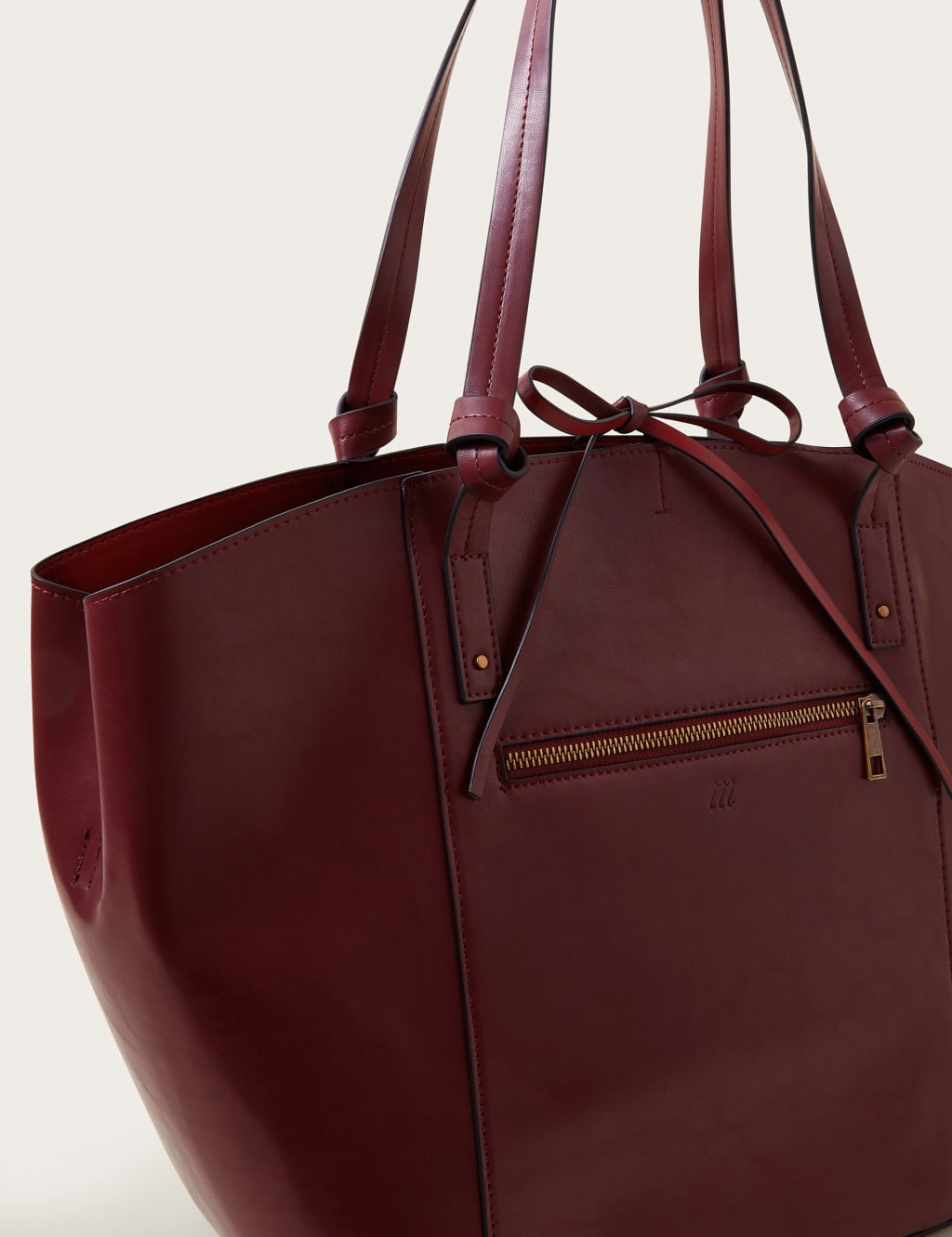 Faux Leather Tote Bag 2 of 3