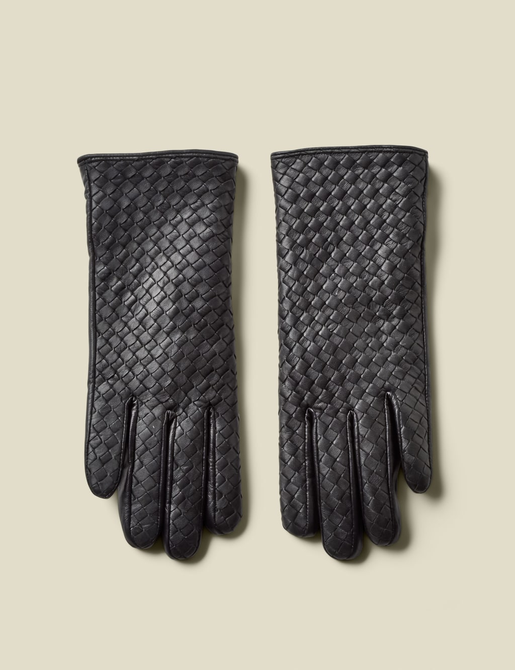 Leather Woven Gloves 1 of 2