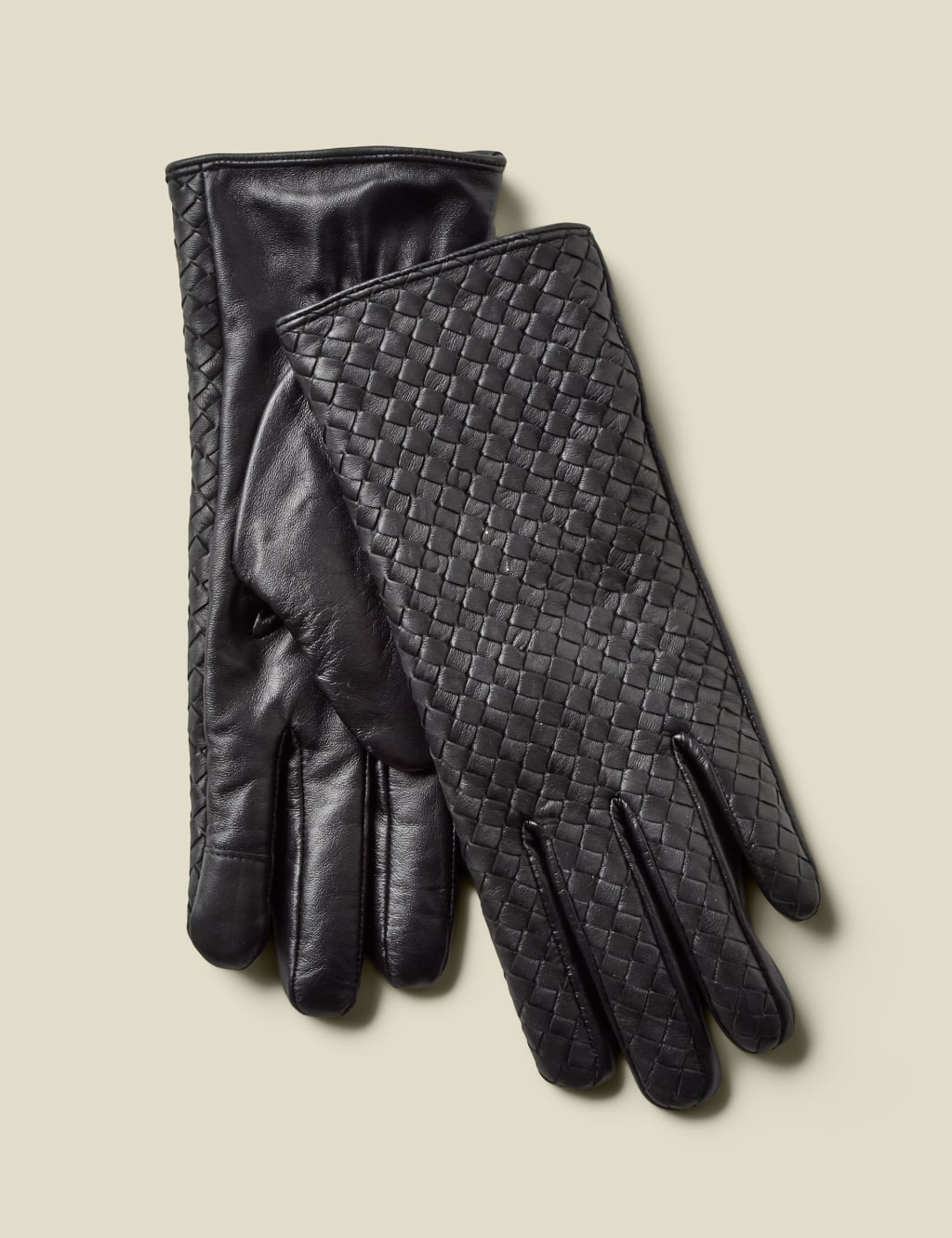 Leather Woven Gloves 2 of 2