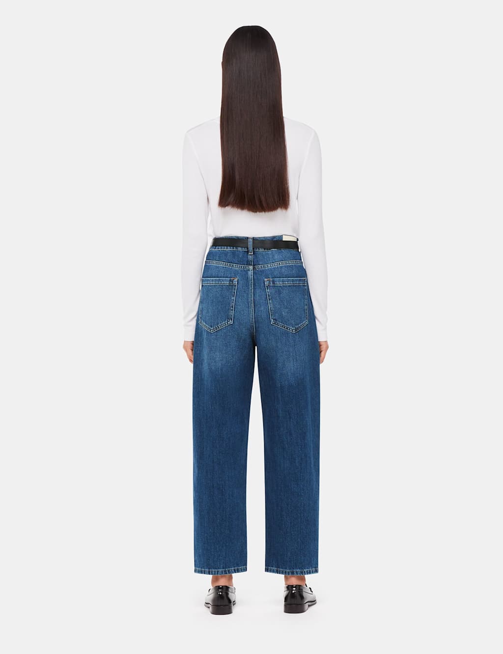 High Waisted Barrel Ankle Grazer Jeans 4 of 4
