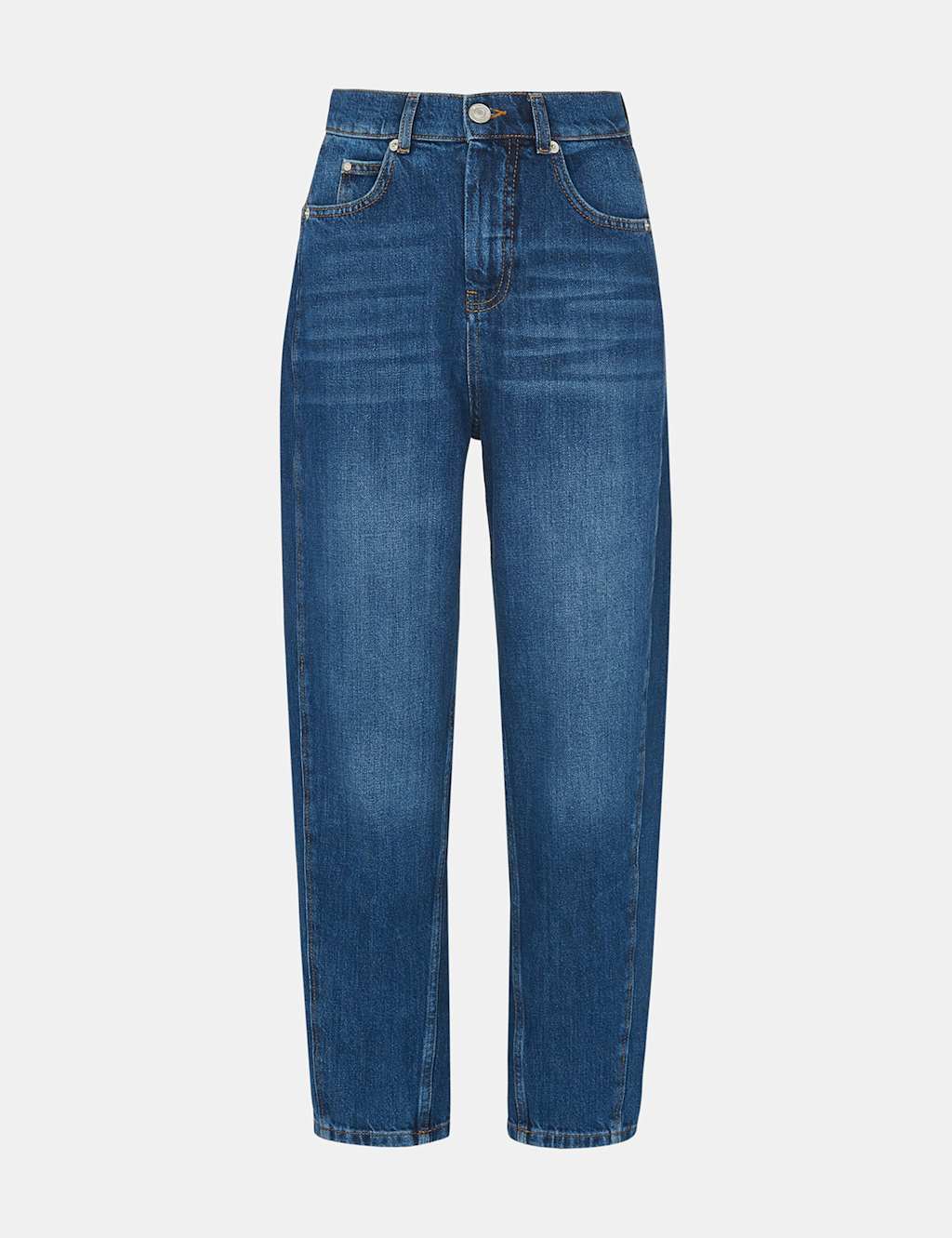 High Waisted Barrel Ankle Grazer Jeans 2 of 4