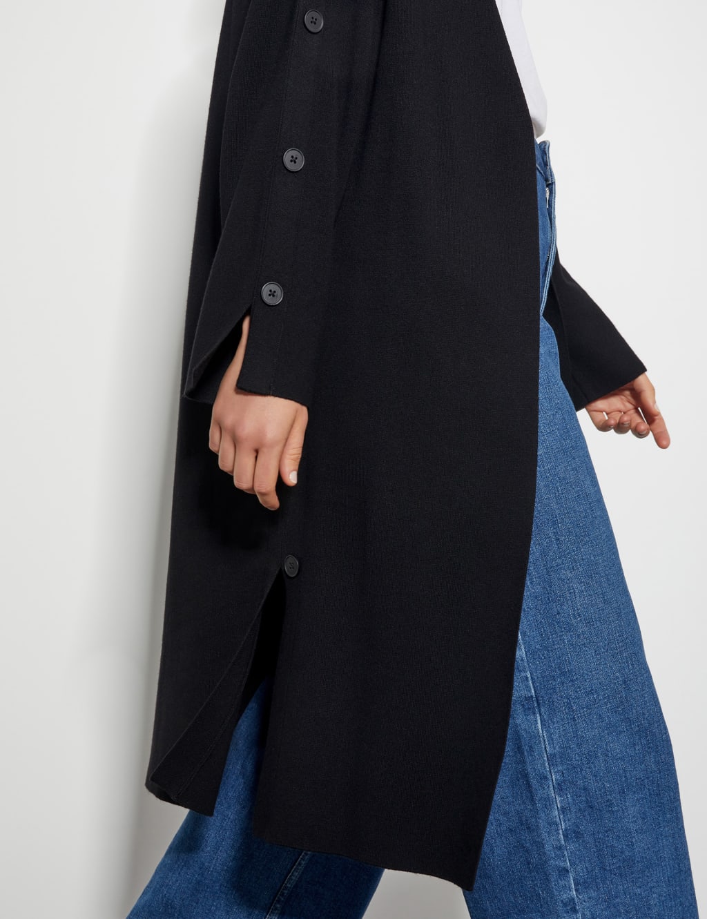 Bo Button Detail Longline Cardigan 4 of 4