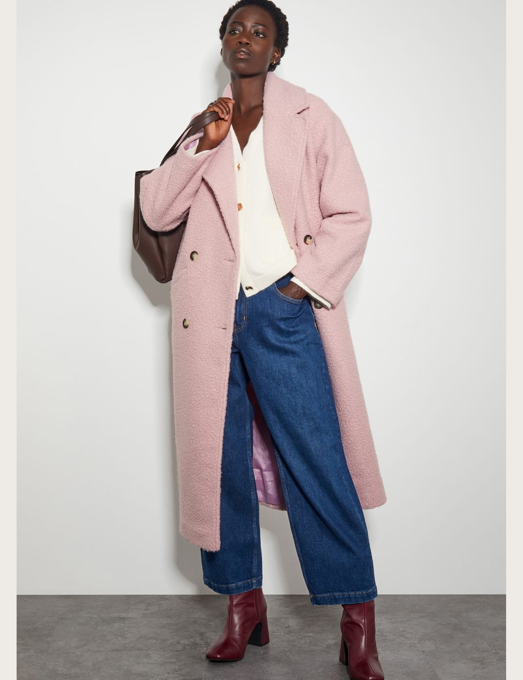 M&s pink coats outlet