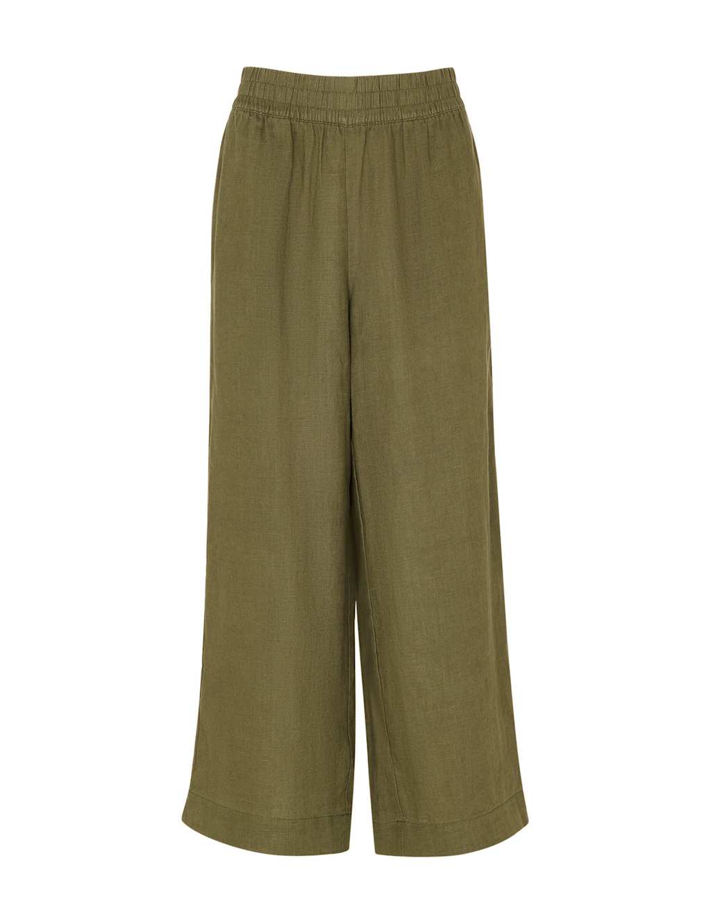 Pure Linen Flap Pocket Ankle Grazer Trousers 2 of 4