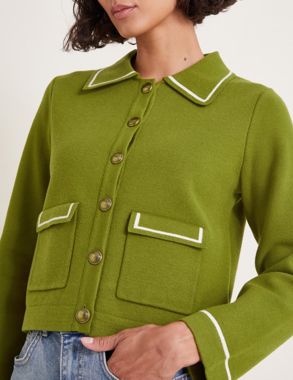 Short knitted jacket sale