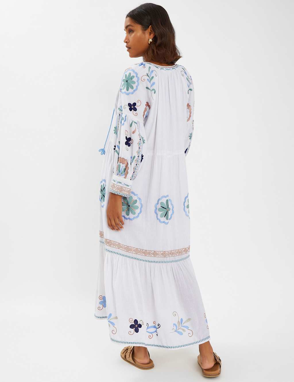 Pure Cotton Embroidered Maxi Beach Dress 2 of 3