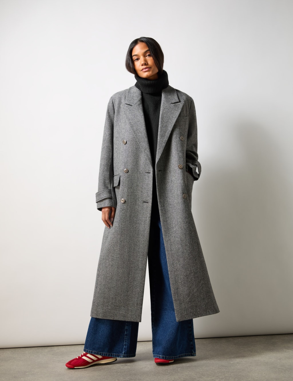 Herringbone winter coat clearance